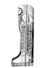sarcophagus stone coffin left side view historial illustration