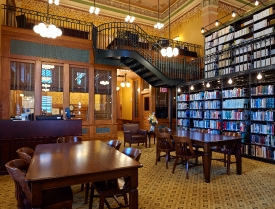 Scene in the library of the Kansas Capitol