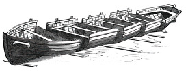 sections of a canoe historical illustration africa