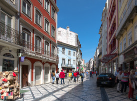 Shopping street coimbra portugal