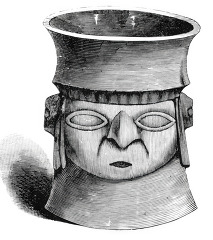 silver vase. historical illustration