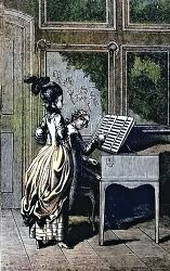 Singing Lesson in the time of 18th century france
