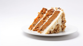 slice of delicious homemade carrot cake