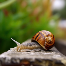 slow moving snail