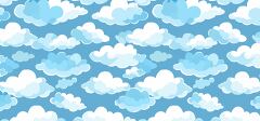 soft cloud design with various puffy clouds