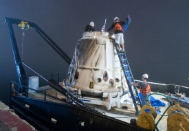 spacexs dragon cargo craft capsule at port 9