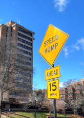 speed bump speed sign univerity tennessee knoxville