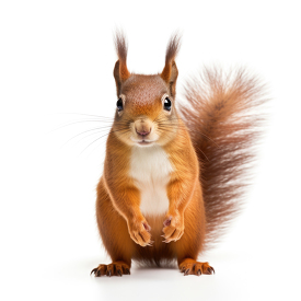 Squirrel isolated on white background