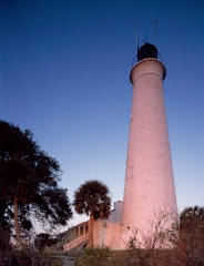St. Marks Light at the mouth of the St. Marks River florida