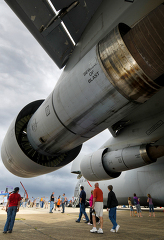 standing under jet engines of airforce aircraft airshow-584b