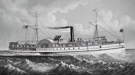 steamer penobscot one of the fleet forming the line between bost