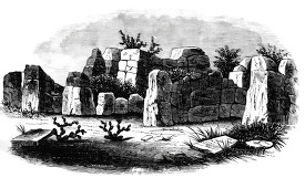stones in the wall of cuzco historical illustration
