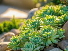 Succulents Thriving in a Sunny Desert Garden Setting