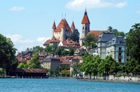 Switzerland Castle on Lake