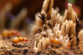 termites working together in a garden