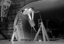 Testing Mercury Full Scale Capsule Model at NASA Langley