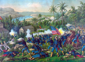 the battle of quasimas near santiago june 24th 1898