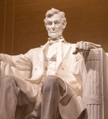 The famous statue of Lincoln Created by American sculptor Daniel