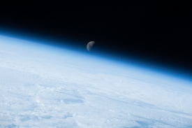 the first quarter moon sets below earths horizon