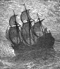 The Mayflower at sea
