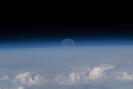 the moon sets below earths horizon