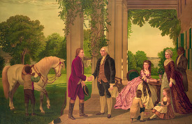 the reception of lafayette at mount vernon home of washington