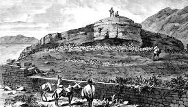 the sacred rock of manco capac historical illustration