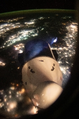 the spacex cargo dragon cargo craft above beijing china