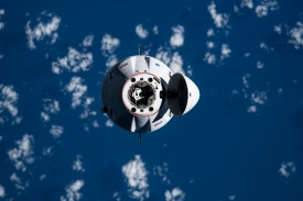 the spacex cargo dragon cargo craft approaches the station 8