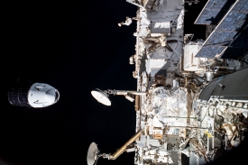 the spacex cargo dragon cargo craft resupply ship departs the sp