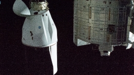 the spacex cargo dragon cargo craft resupply ship docked to the 