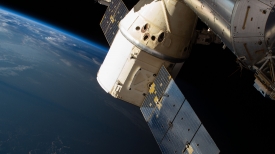 the spacex dragon cargo craft cargo craft above the indian ocean