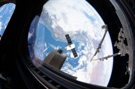 the spacex dragon cargo craft resupply ship approaches the inter