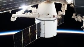the spacex dragon cargo craft resupply ship is installed to the 