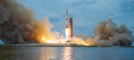 The unmanned Skylab 1/Saturn V space vehicle is launched from Pa