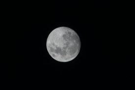 the waxing gibbous moon above minnesota