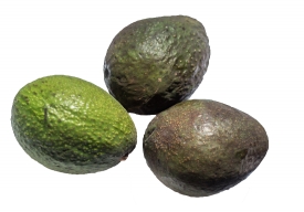 three whole avocados