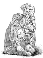 Toltec Ruin mexico historic illustration