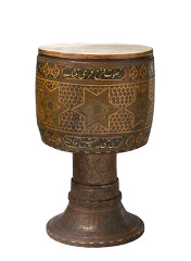 tombak Persian drum is elaborately decorated Khatam kari marquet