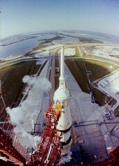 top-down view of Apollo 15 during Countdown Demonstration Test