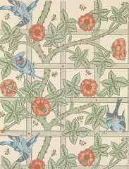 Trellis flower design wallpaper