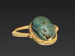 Turquoise Scarab Ring 1540–1069 BC. Egypt New Kingdom