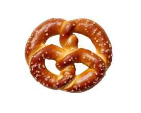 twisted salted pretzel