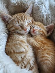 two sleeping cats