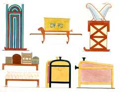 Various furniture to hold clothes and other ornaments