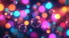 Vibrant Bokeh Lights on Transparent Background