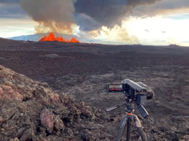 video camera filming fissure