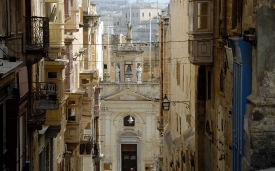 View of Church and buildings Malta