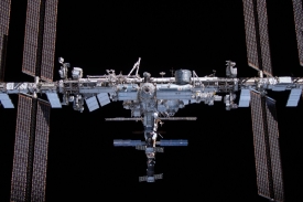 view of iss after its undocking from the Harmony module