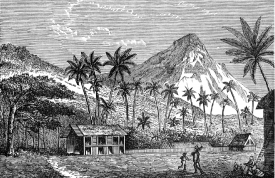 View of John Adams' House Pitcairn Island